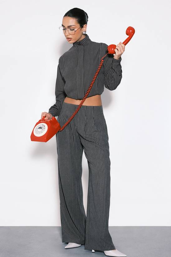 Peached Wide Leg Trousers