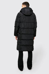 Longline Duvet Puffer in Black