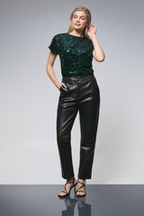 Silver Sequin Detail Top