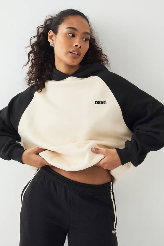 DSGN Studio Colour Block Raglan Oversized Hoodie