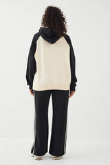 DSGN Studio Colour Block Raglan Oversized Hoodie