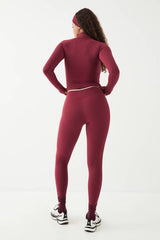 DSGN Studio Sport Contrast Binding Wrap Waist Legging