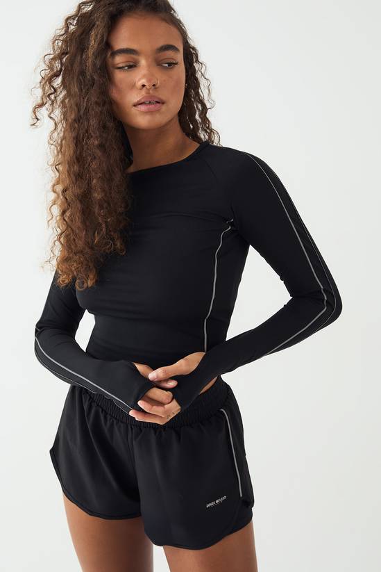 DSGN Studio Reflective Piping Sculpt Long Sleeve Top
