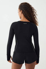 DSGN Studio Reflective Piping Sculpt Long Sleeve Top