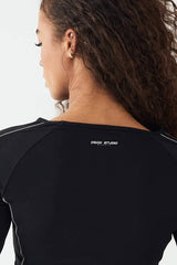 DSGN Studio Reflective Piping Sculpt Long Sleeve Top