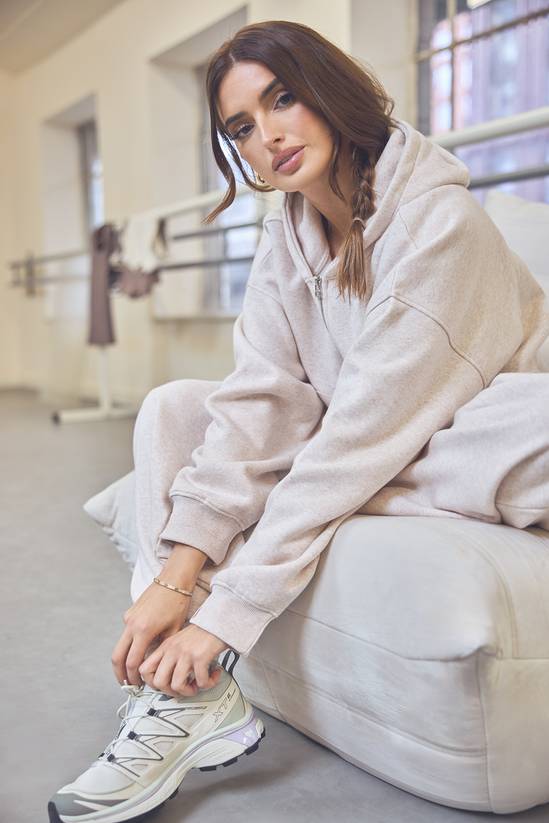 DSGN Studio Boxy Crop Zip Through Hoodie