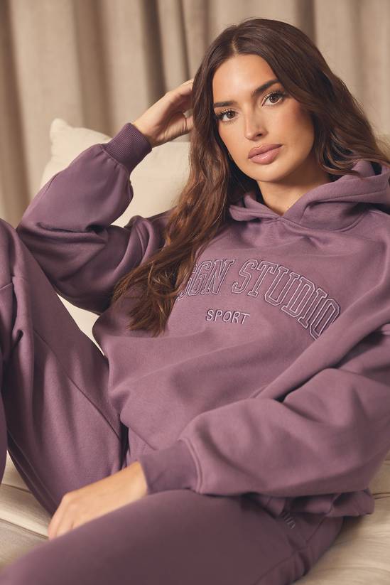 DSGN Studio Collegiate Applique Oversized Hoodie