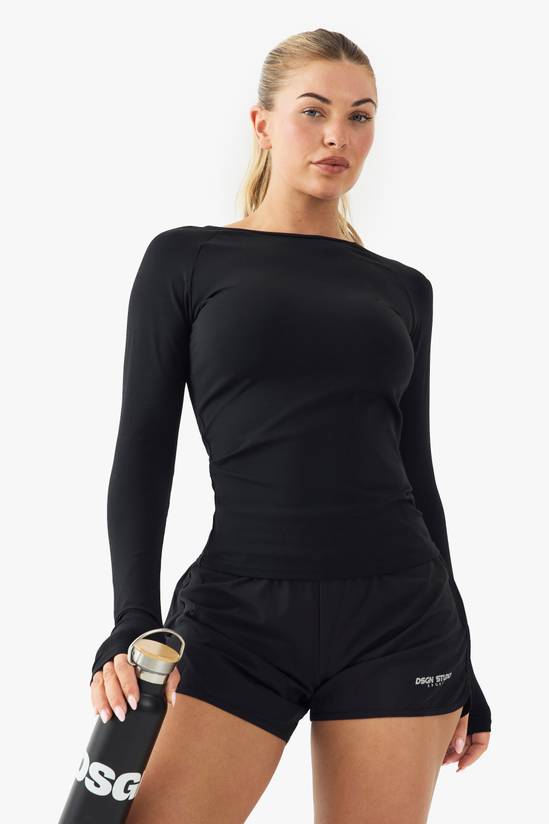 DSGN Studio Sports Sculpt Seam Detail Long Sleeve Top