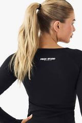 DSGN Studio Sports Sculpt Seam Detail Long Sleeve Top