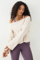 DSGN Studio Off The Shoulder Long Sleeve T-shirt