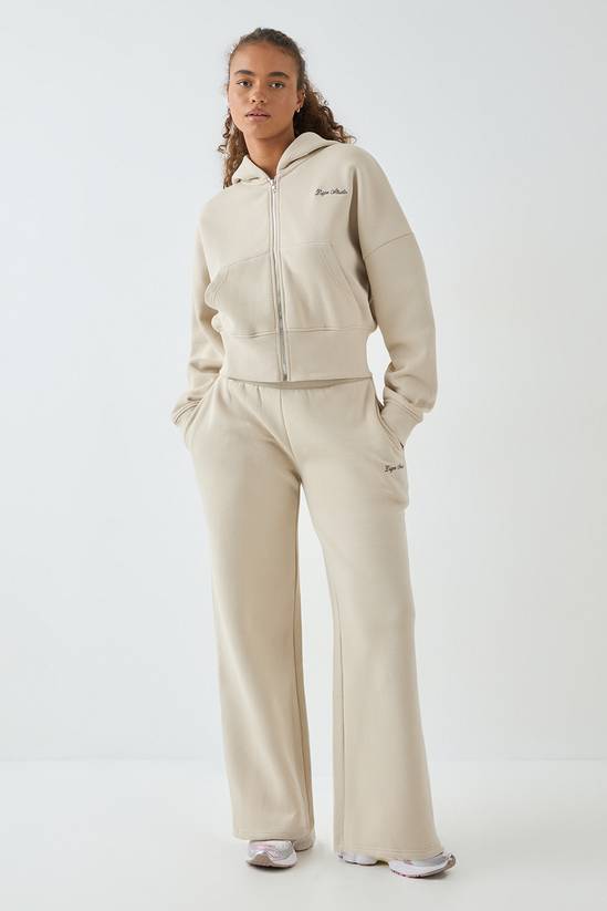 DSGN Studio Deep Hem Boxy Crop Zip Through Hooded Tracksuit