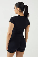DSGN Studio Sport Contour Seamless Ruched Short Sleeve Top