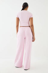 DSGN Studio Self Fabric Applique Wide Leg Jogger