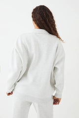 DSGN Studio Embossed Collared Half Zip Sweatshirt