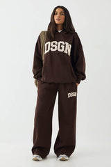 DSGN Studio Cord Applique Straight Leg Jogger