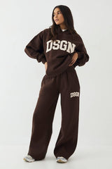 DSGN Studio Cord Applique Straight Leg Jogger
