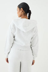 DSGN Studio Script Embroidered Zip Through Hoodie