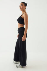DSGN Studio Sculpt Fold Over Waist Straight Leg Yoga Pant