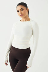 DSGN Studio Sport Contour Seamless Ruched Long Sleeve Top