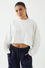 DSGN Studio Sport Oversized Boxy Crop Long Sleeve T-Shirt