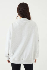 DSGN Studio Sport V Neck Oversized Sweatshirt