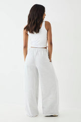 DSGN Studio Piping Detail Mid Rise Wide Leg Jogger
