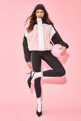 DSGN Studio Colour Block Funnel Neck Jacket