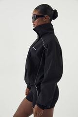 DSGN Studio Piping Detail Funnel Neck Jacket